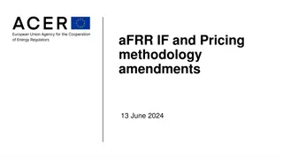 Amendments to aFRR Implementation Framework and Pricing Methodology