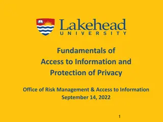FIPPA: Fundamentals of Access to Information and Protection of Privacy