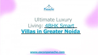 Experience luxury Living: 4BHK Smart Villas in Greater Noida | Call 8586888555