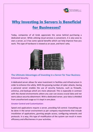 Why Investing in Servers is Beneficial for Businesses?