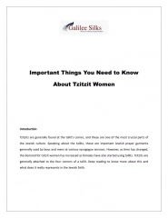 Important Things You Need to Know About Tzitzit Women