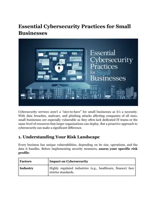 Essential Cybersecurity Practices for Small Businesses