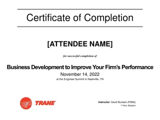 Engineer Summit Certificates of Completion November 14, 2022