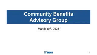 Community Benefits Advisory Group Meeting Highlights & Key Discussions