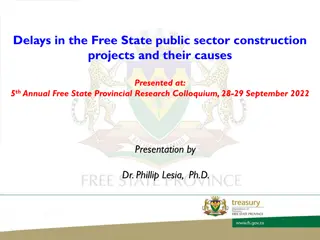 Delays in Free State Public Sector Construction Projects