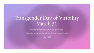 Supporting Transgender Day of Visibility