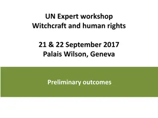Witchcraft and Human Rights: Workshop Outcomes and Perspectives