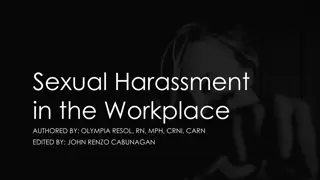 Addressing Sexual Harassment in the Workplace