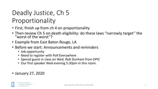 Death Eligibility Laws and Proportionality in Criminal Justice