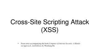 Cross-Site Scripting (XSS) Attacks