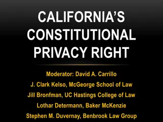 California's Constitutional Privacy Right