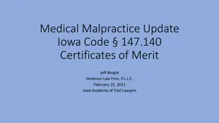 Iowa Code 147.140: Certificates of Merit in Medical Malpractice Cases