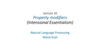 Property Modifiers in Natural Language Processing