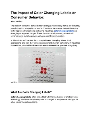 The Impact of Color Changing Labels on Consumer Behavior