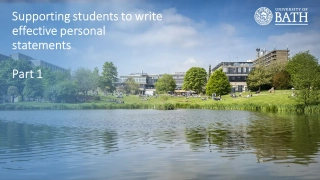 Supporting Students to Write Effective Personal Statements Part 1