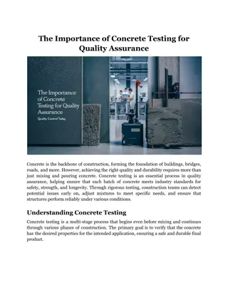 The Importance of Concrete Testing for Quality Assurance