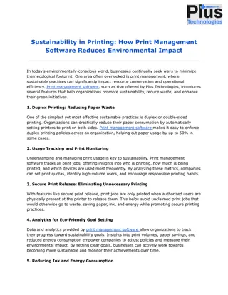 How Print Management Software Reduces Environmental Impact