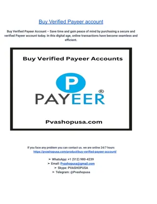 Buy Verified Payeer account