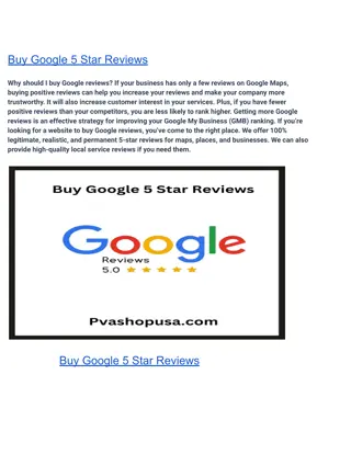 Buy Google 5 Star Reviews