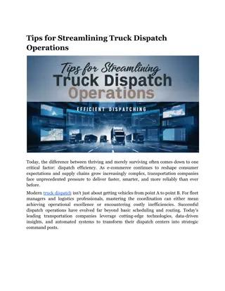 Tips for Streamlining Truck Dispatch Operations