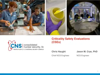 Criticality Safety Evaluations (CSEs)