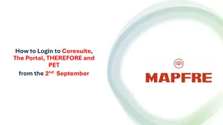 Login Instructions for Coresuite, The Portal, THEREFORE, and PET