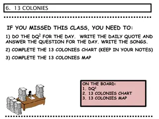 The 13 Colonies: History, Charts, and Maps