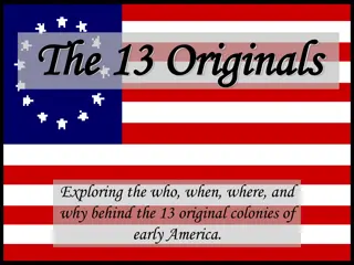 The 13 Original Colonies of Early America