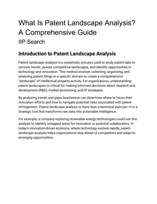What Is Patent Landscape Analysis? A Comprehensive Guide | IIP Search