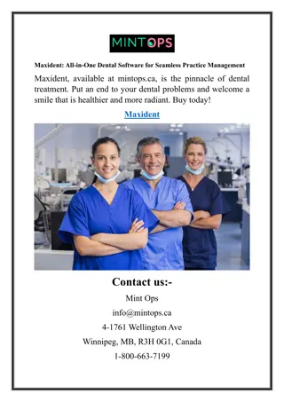 Maxident All-in-One Dental Software for Seamless Practice Management