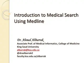 Effective Medical Literature Search Techniques by Dr. Ahmed AlBarrak