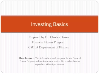 Investing Basics - Maximizing Wealth through Investing
