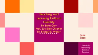 Cultural Humility: Principles and Practices