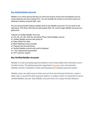 Buy Verified Neteller Accounts