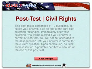 Civil Rights Post-Test Questions