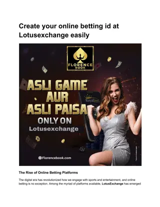 Create your online betting id at Lotusexchange easily