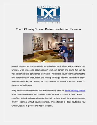 Couch Cleaning Service: Restore Comfort and Freshness