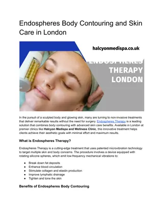 Endospheres Microvibration Treatment London