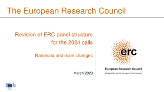 Updating ERC Panel Structure for 2024 Calls: Rationale and Main Changes