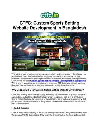 Custom Sports Betting Website Development in Bangladesh