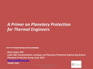 A Primer on Planetary Protection for Thermal Engineers