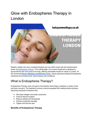 Highly Rated Endospheres Therapy London