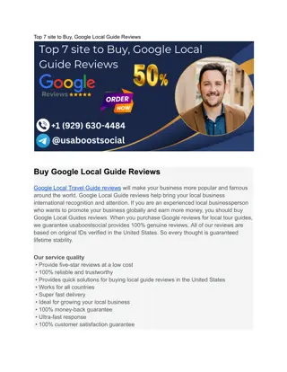 Top 7 site to Buy, Google Local Guide Reviews