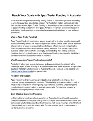 Reach Your Goals with Apex Trader Funding in Australia