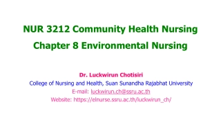 Environmental Health Issues and Nursing Interventions in Community Health Nursing