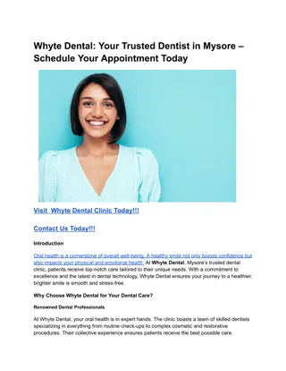 Whyte Dental_ Your Trusted Dentist in Mysore – Schedule Your Appointment Today