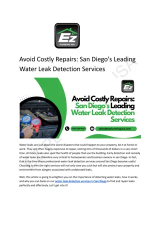 Trusted Water Leak Detection Experts in San Diego – Call Today!