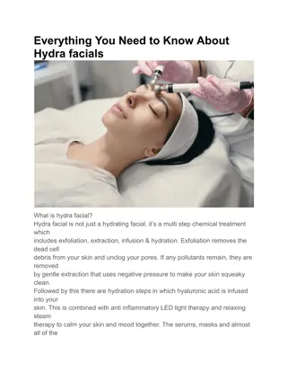 Advanced facial treatments in Bangalore