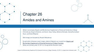 Chapter 26: Amides and Amines