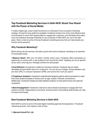 Top Facebook Marketing Services in Delhi NCR_ Boost Your Brand with the Power of Social Media (1)